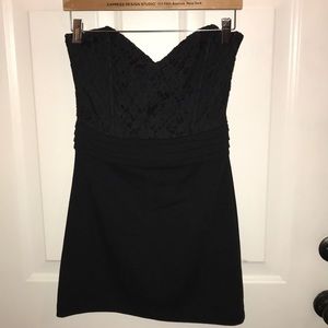 Strapless little black dress